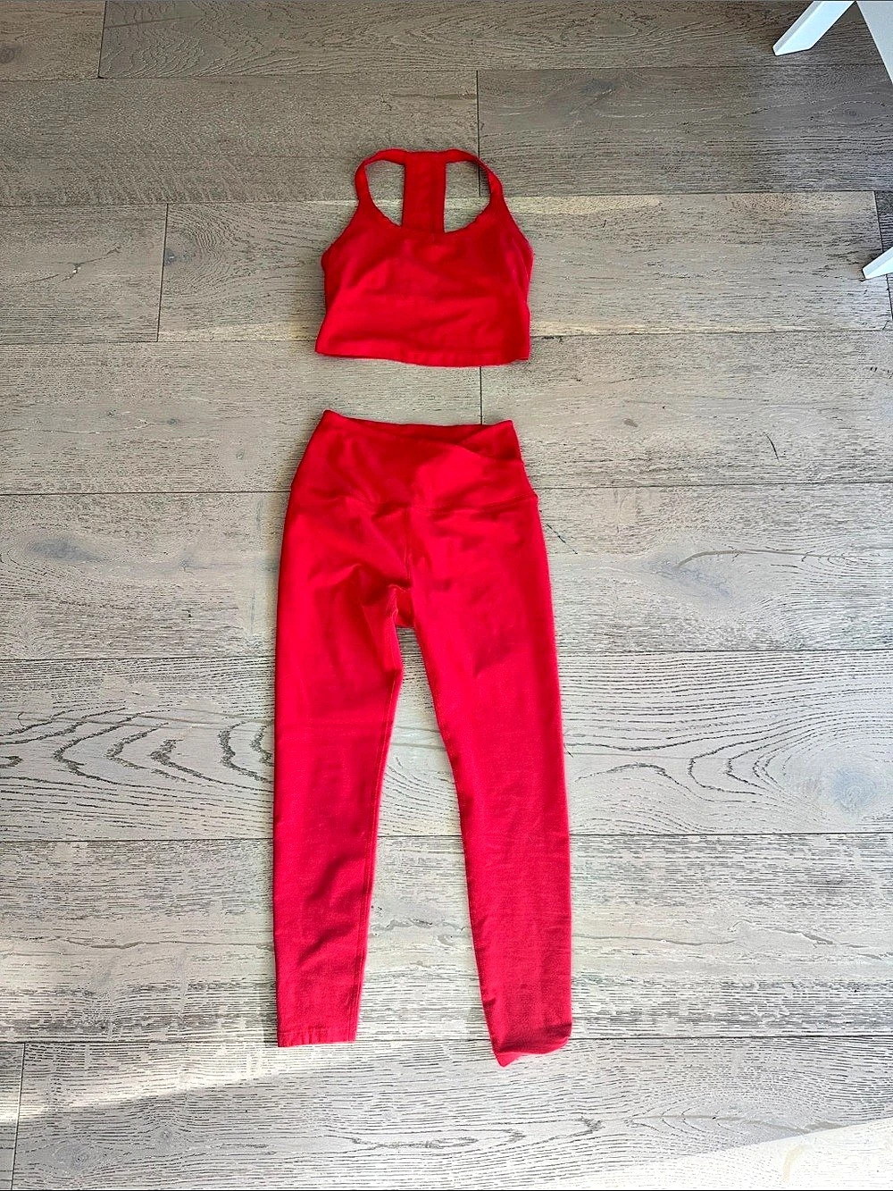 Beyond Yoga Spacedye Active Set (Slim Racerback Cropped Tank and At Your Leisure